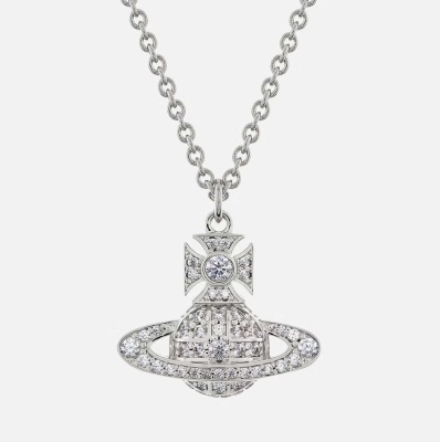 VIVIENNE WESTWOOD 西太后 Carmela Bas Relief 银色土星项链<br />       6.5折 £143（约1383.54元）