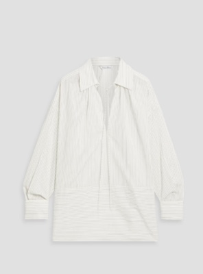 MAX MARA Saletta 细条纹棉丝混纺衬衫<br />       3折 $268.8（约1920.82元）