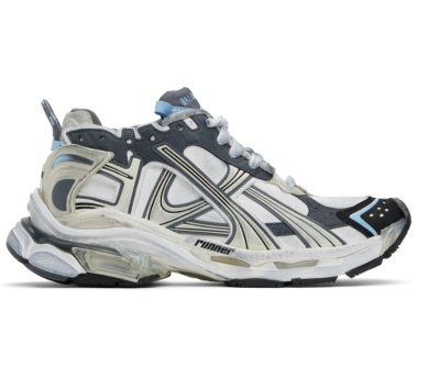 Balenciaga 白色 & 灰色 Runner 运动鞋<br />       6.4折 $790（约5657.9元）
