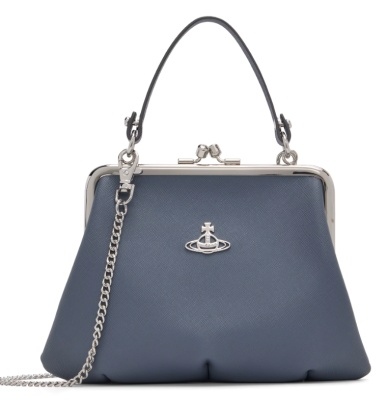 Vivienne Westwood 蓝色 Granny Frame 手提包<br />       $340（约2428.42元）