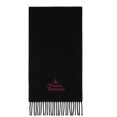 Vivienne Westwood 黑色刺绣围巾<br />       7折 $119（约849.65元）