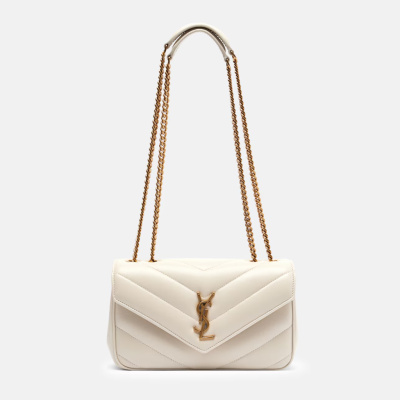 SAINT LAURENT 圣罗兰 Lou Lou 小号白色皮革单肩包<br />       €2370（约19870.08元）