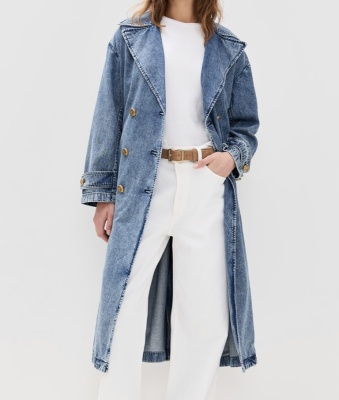 rag & bone 牛仔长风衣<br />       3.4折 $203.32（约1453.7元）