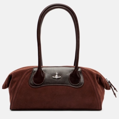 VIVIENNE WESTWOOD 西太后 Shirley 棕色小号绒面单肩包<br />       €490（约4097.33元）