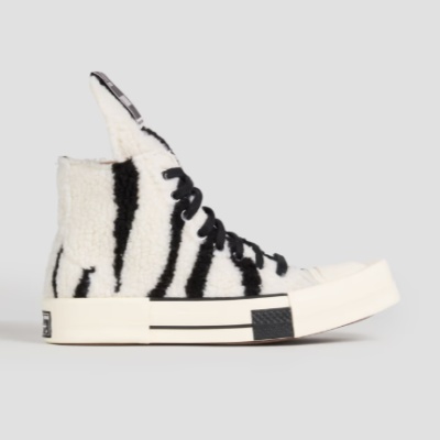 CONVERSE X DRKSHDW 斑马纹仿皮草高帮鞋<br />       2.5折 $42（约300.36元）