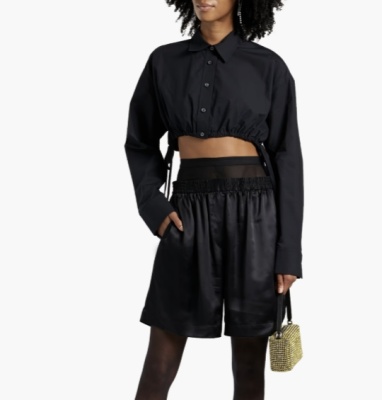 ALEXANDERWANG.T 短款棉府绸衬衫<br />       3.5折 $122.5（约876.23元）