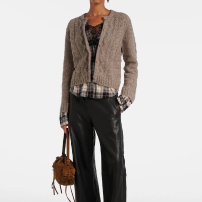 ACNE STUDIOS 格纹衬衫拼接针织开衫<br />       €580（约4866.26元）