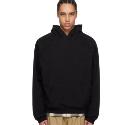 WOOYOUNGMI 黑色 Line Embroidered 连帽衫<br />       3折 $167（约1194.12元）