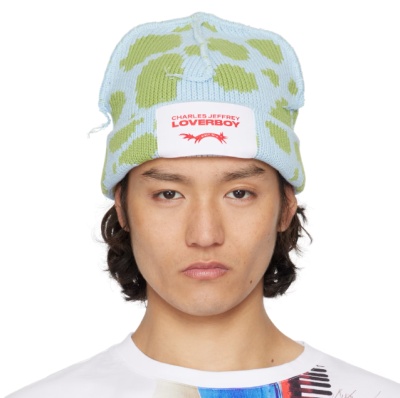 Charles Jeffrey LOVERBOY 蓝色 & 绿色 Loverboy 毛线帽<br />       5.1折 $64（约457.4元）