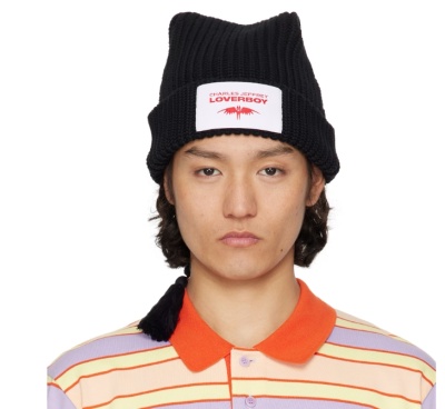 Charles Jeffrey LOVERBOY 黑色 Sloppy Giuseppe 毛线帽<br />       5.3折 $64（约457.4元）