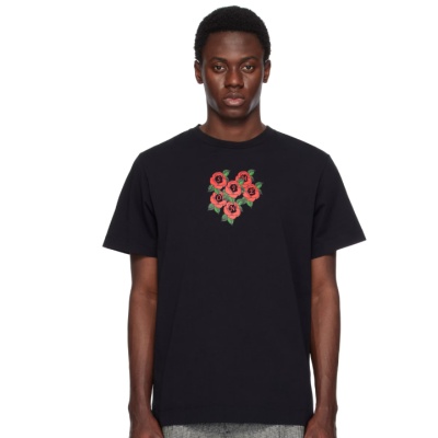 Simone Rocha 黑色 Cluster Rose Logo Print T 恤<br />       $250（约1784.22元）