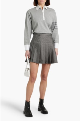 THOM BROWNE 褶裥防撕裂迷你裙<br />       2.3折 $281.25（约2003.15元）