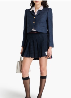 THOM BROWNE 短款羊毛法兰绒西装外套<br />       2.5折 $725（约5135.25元）