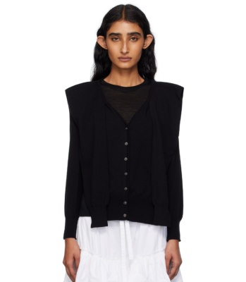 OPEN YY  黑色羊毛混纺开衫 分层袖设计<br />&nbsp;&nbsp;&nbsp;&nbsp;&nbsp;&nbsp;&nbsp;5.2折&nbsp;$135（约949.01元）