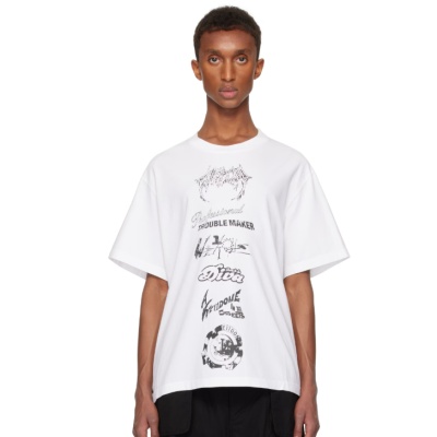 We11done 白色 Multi Logo T 恤<br />&nbsp;&nbsp;&nbsp;&nbsp;&nbsp;&nbsp;&nbsp;2.3折&nbsp;$77（约537.6元）