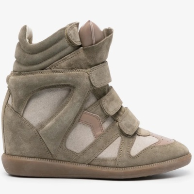 ISABEL MARANT Bekett 皮质坡跟运动鞋<br />&nbsp;&nbsp;&nbsp;&nbsp;&nbsp;&nbsp;&nbsp;¥4896