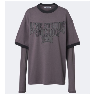 李宇春同款！Acne Studios 灰色字母假两件T<br />&nbsp;&nbsp;&nbsp;&nbsp;&nbsp;&nbsp;&nbsp;7折&nbsp;HK$3150（约2689.78元）