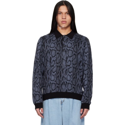 Carhartt Work In Progress 蓝色 & 黑色 Snake Polo 衫<br />&nbsp;&nbsp;&nbsp;&nbsp;&nbsp;&nbsp;&nbsp;3折&nbsp;HK$666（约567.96元）